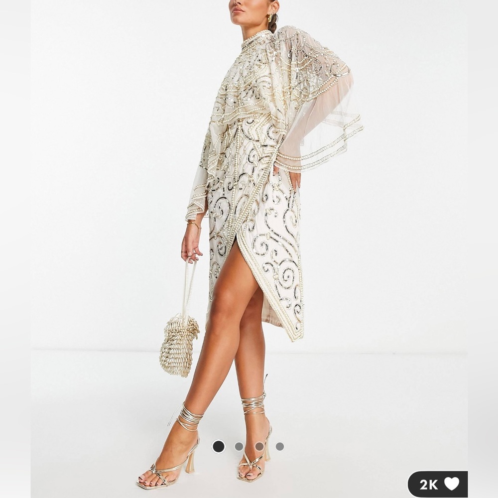 ASOS design pearl midi dress
